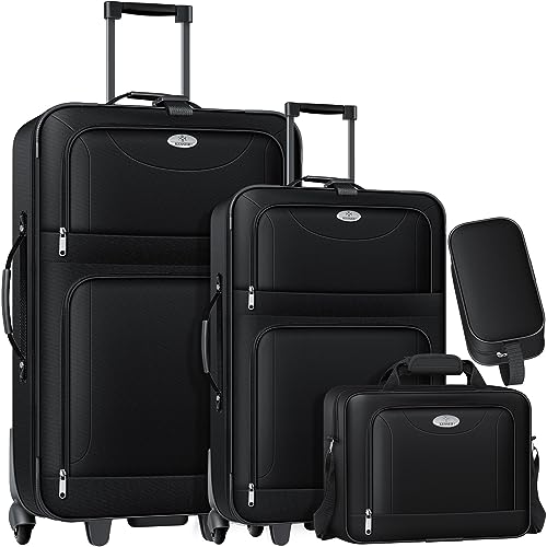 KESSER® 4tlg Trolley Kofferset | Reisekoffer Set mit Rollen...