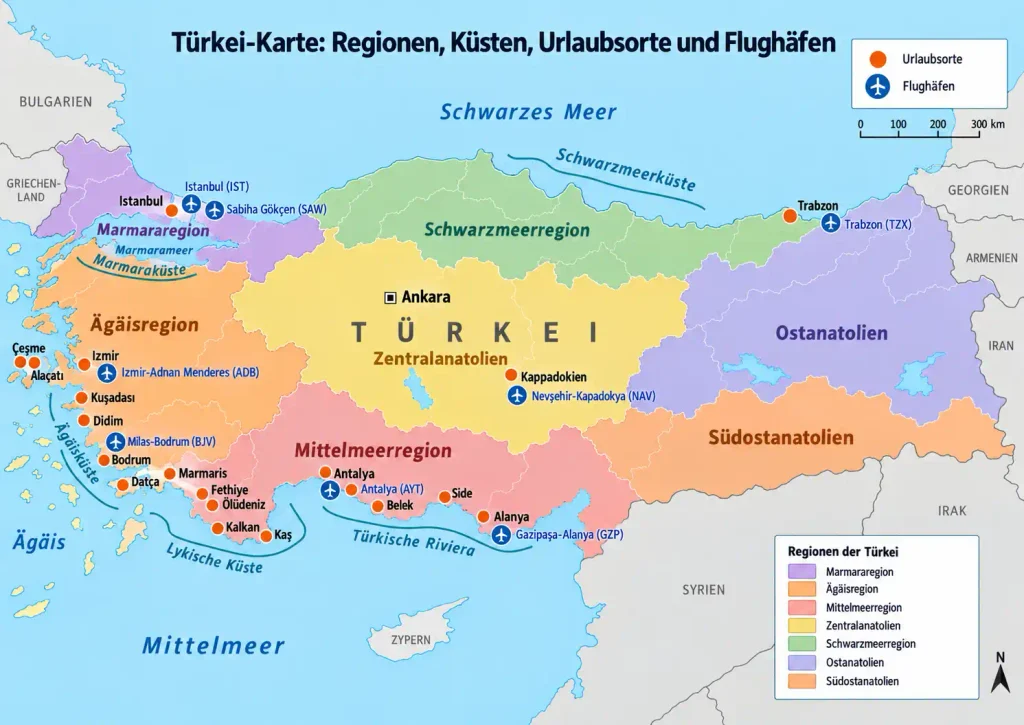 Die Sieben Geografischen Regionen Der Tuerkei 2026 - Türkei Life
