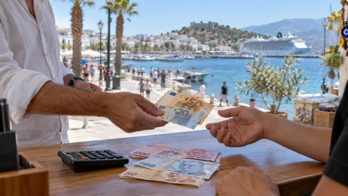 Geld wechseln in Kuşadası 2026: Wechselstuben, Banken, Geldautomaten und Gebühren